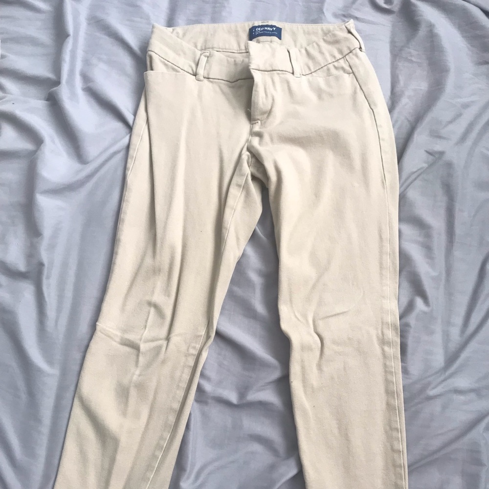 Khaki Old Navy Mid Rise Pixie Ankle Pants